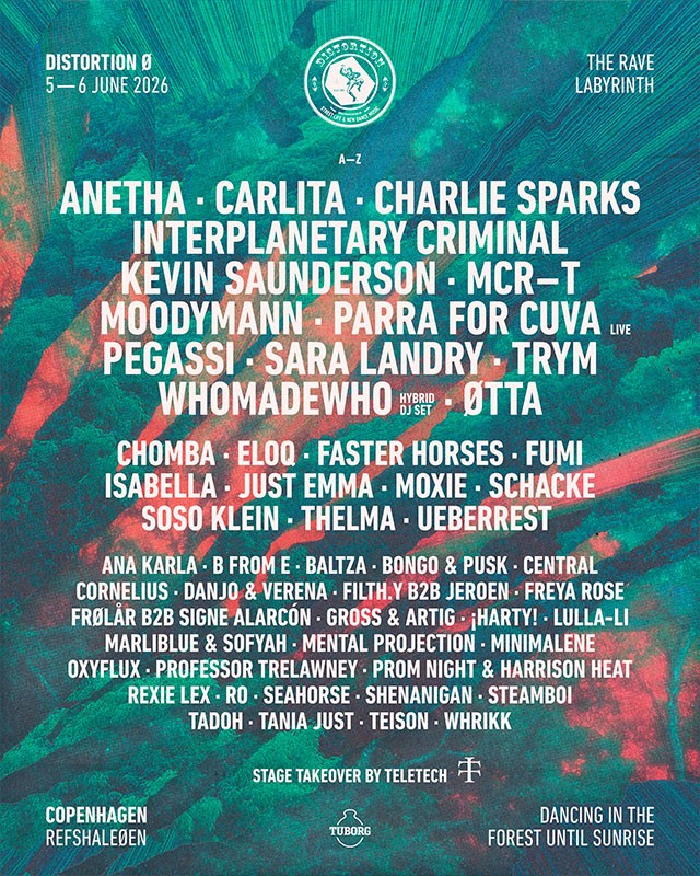 Final event poster for Distortion Ø